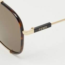 Pre Owned Fendi Brown FF 40059U Square Sunglasses