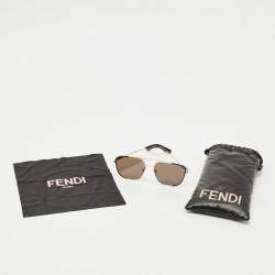 Pre Owned Fendi Brown FF 40059U Square Sunglasses