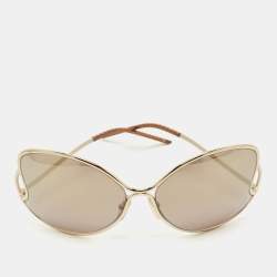 Pre Owned Fendi Brown Gradient FS5178 Butterfly Sunglasses