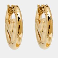 Pre Owned Fendi F is Fendi Gold Tone Earrings