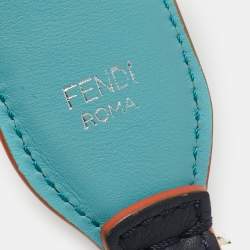 Pre Owned Fendi Black/Orange Leather Studded Strap You Shoulder Bag Strap