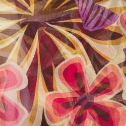 Pre Owned Fendi Multicolor Printed Silk Stole 