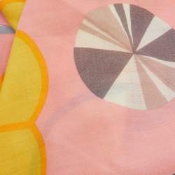 Pre Owned Fendi Multicolor Jewel Eyes Print Wool and Cashmere Scarf