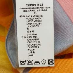 Pre Owned Fendi Multicolor Jewel Eyes Print Wool and Cashmere Scarf