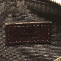 مملوكة مسبقًا محفظة سلسلة مفاتيح فاندي كانفاس منقوش بيج محَمي