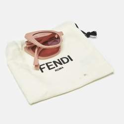 Pre Owned Fendi Old Rose FE40089I Folding Cat Eye Sunglasses