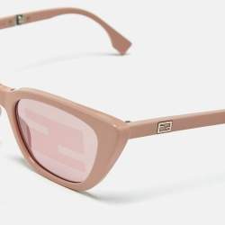Pre Owned Fendi Old Rose FE40089I Folding Cat Eye Sunglasses