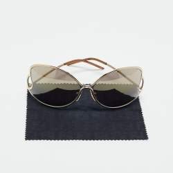 Pre Owned Fendi Brown/Gold Tone FS5178 Oversized Sunglasses