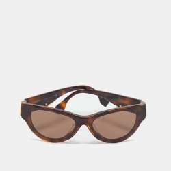 Pre Owned Fendi Tortoise Brown FE40135F First Cat Eye Sunglasses