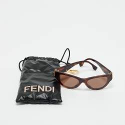 Pre Owned Fendi Tortoise Brown FE40135F First Cat Eye Sunglasses
