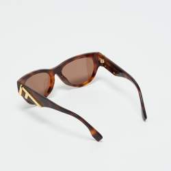 Pre Owned Fendi Tortoise Brown FE40135F First Cat Eye Sunglasses