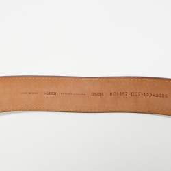 مملوكة مسبقًا Fendi Old Rose Leather FF Waist Belt 85CM