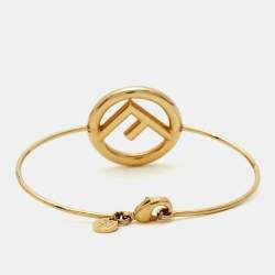 Pre Owned Fendi F is Fendi Gold Tone Bracelet