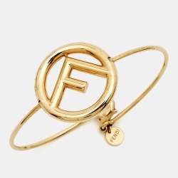 Pre Owned Fendi F is Fendi Gold Tone Bracelet