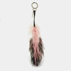 Pre Owned Fendi Multicolor Fur and Leather Karlito Bag Charm