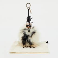 Pre Owned Fendi Multicolor Fur and Leather Karlito Bag Charm