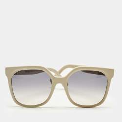 Pre Owned Fendi Ivory/Blue Gradient FF40007I Square Sunglasses