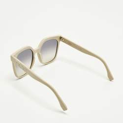 Pre Owned Fendi Ivory/Blue Gradient FF40007I Square Sunglasses