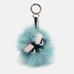 Pre Owned Fendi Multicolor Fox Fur Lagoon Bug Bag Charm