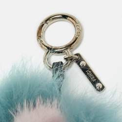 Pre Owned Fendi Multicolor Fox Fur Lagoon Bug Bag Charm