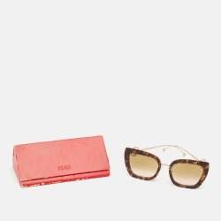 Pre Owned Fendi Brown Gradient FF0424/S Butterfly Sunglasses