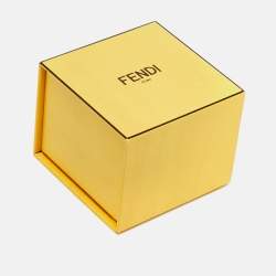 Pre Owned Fendi  Flower  Two Tone Ring Size 54