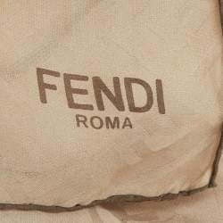 Pre Owned Fendi Grey Gradient FF Pattern Silk Stole