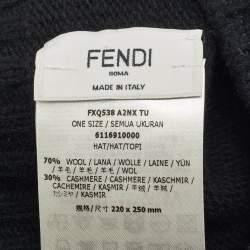 Pre Owned قبعة فيندي سوداء زوكا بأبليك مقاس واحد