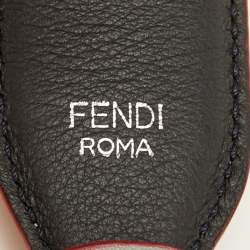 Pre Owned Fendi Multicolor Floral Applique Leather Shoulder Bag Strap