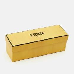 مملوكة مسبقًا Fendi Bag Charm Yellow/Blue Fox Fur Hypnoteyes Chick Pom Pom 