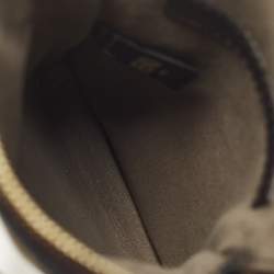 مملوكة مسبقًا حمالة حقيبة كتف فندي بو تش حمالة مع جيب للهاتف قماش زوكا بني تبغ