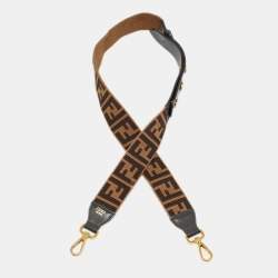 مملوكة مسبقًا Fendi Bag Shoulder Strap Brown Zucca Canvas and Leather