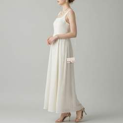 Pre Owned Fendi Baguette Nano Charm Pink FF Embossed Leather