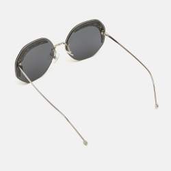 Pre Owned Fendi Black FF 0358/S Rimless Round Sunglasses
