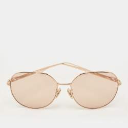 Pre Owned Fendi Peach/Rose Gold FF0451/F/S Oversized Sunglasses