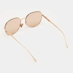 Pre Owned Fendi Peach/Rose Gold FF0451/F/S Oversized Sunglasses