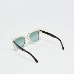 Pre Owned Fendi Tortoise Brown/Grey Gradient FF0260/S Studded Square Sunglasses