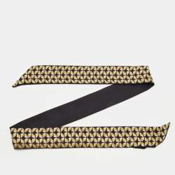 Pre Owned Fendi Multicolor Printed Silk Bandeau Scarf 