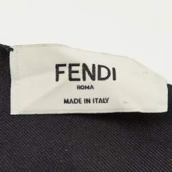 Pre Owned Fendi Multicolor Printed Silk Bandeau Scarf 