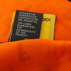 مملوكة مسبقًا Fendi Multicolor Zuchino Pint Silk Bandeau Scarf