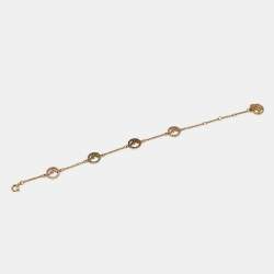 مملوكة مسبقًا Fendi  F is Fendi Crystals Gold Tone Bracelet