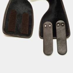 Pre Owned حزام فندي بنّي شعر العجل والجلد مقاس 65 سم