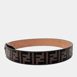 Pre Owned حزام فندي جلد بني