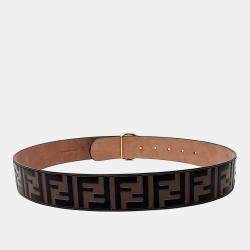 Pre Owned حزام فندي جلد بني