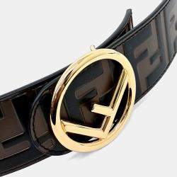 Pre Owned حزام فندي جلد بني