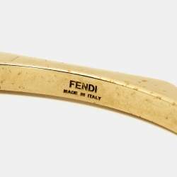 Pre Owned سوار فندي باجيت إيناميل ذهبي اللون مقاس كبير