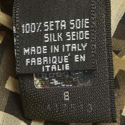 Pre Owned Fendi Brown Leopard Print Silk Scarf