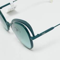 Pre Owned Fendi Green Gradient FF 0247/S Eyeshine Butterfly Sunglasses
