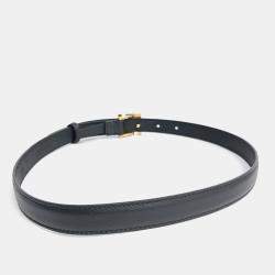 Pre Owned Fendi Black Leather Belt