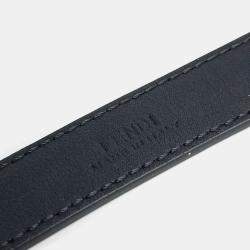 Pre Owned Fendi Black Leather Belt